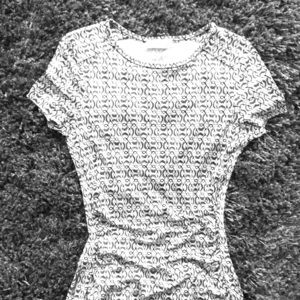 Tory Burch ruched short sleeve midi dress